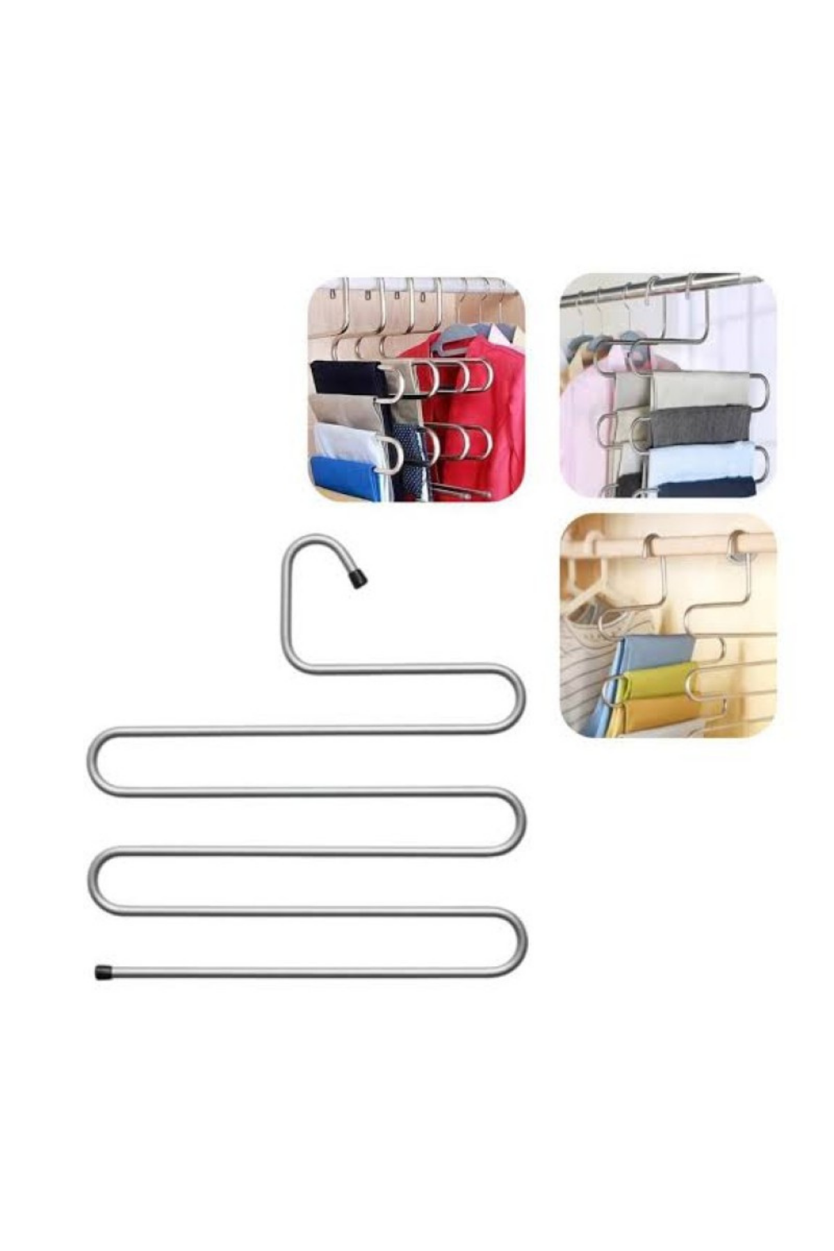 5 Tier Trouser Dress Scarf Towel Tie Hanger Metal Hanger Wardrobe Organizer