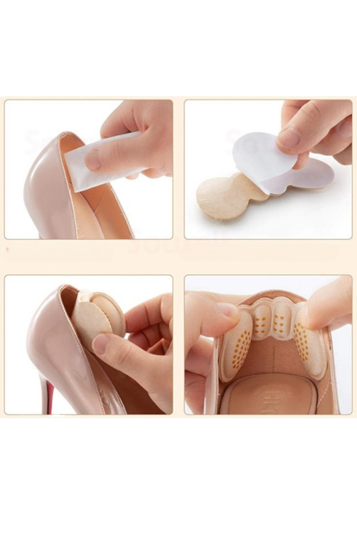 2 Pieces Shoe Heel Impact Preventive Heeled Sports Shoe Sponge Pad Device