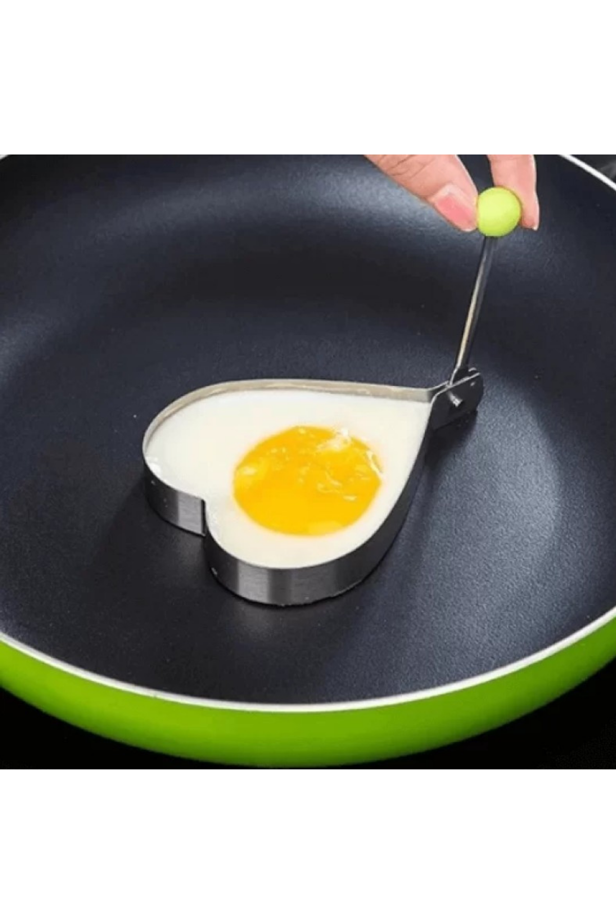 Kalp Şeklinde Yumurta Omlet Krep Şekillendirme Kalıbı Metal Paslanmaz Kalıp
