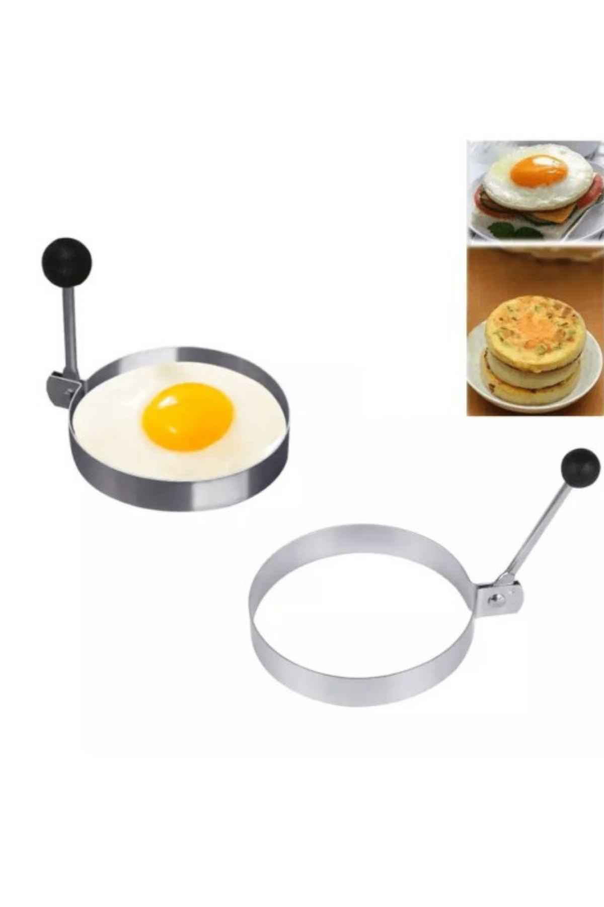 Round Egg Omelette Pancake Shaping Mold Metal Stainless Mold