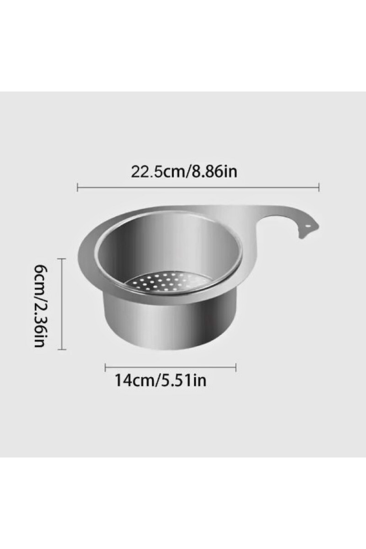 Sink Kitchen Organizing Basket with Strainer, Practical Countertop Trash Can with Separation Function