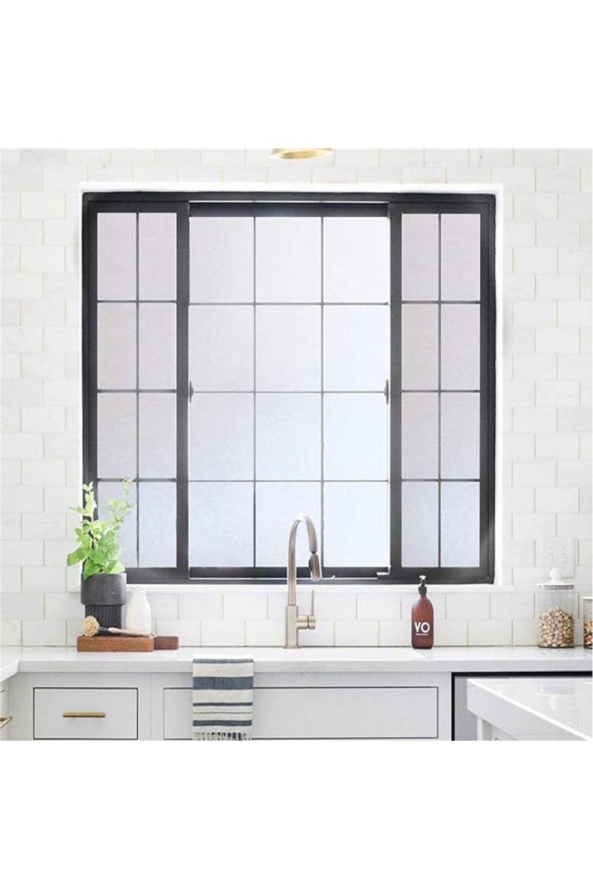 UV Blocking Frosted Glass Film Self Adhesive Foil Shower Cabin Balcony Glass Film 2m x 45cm