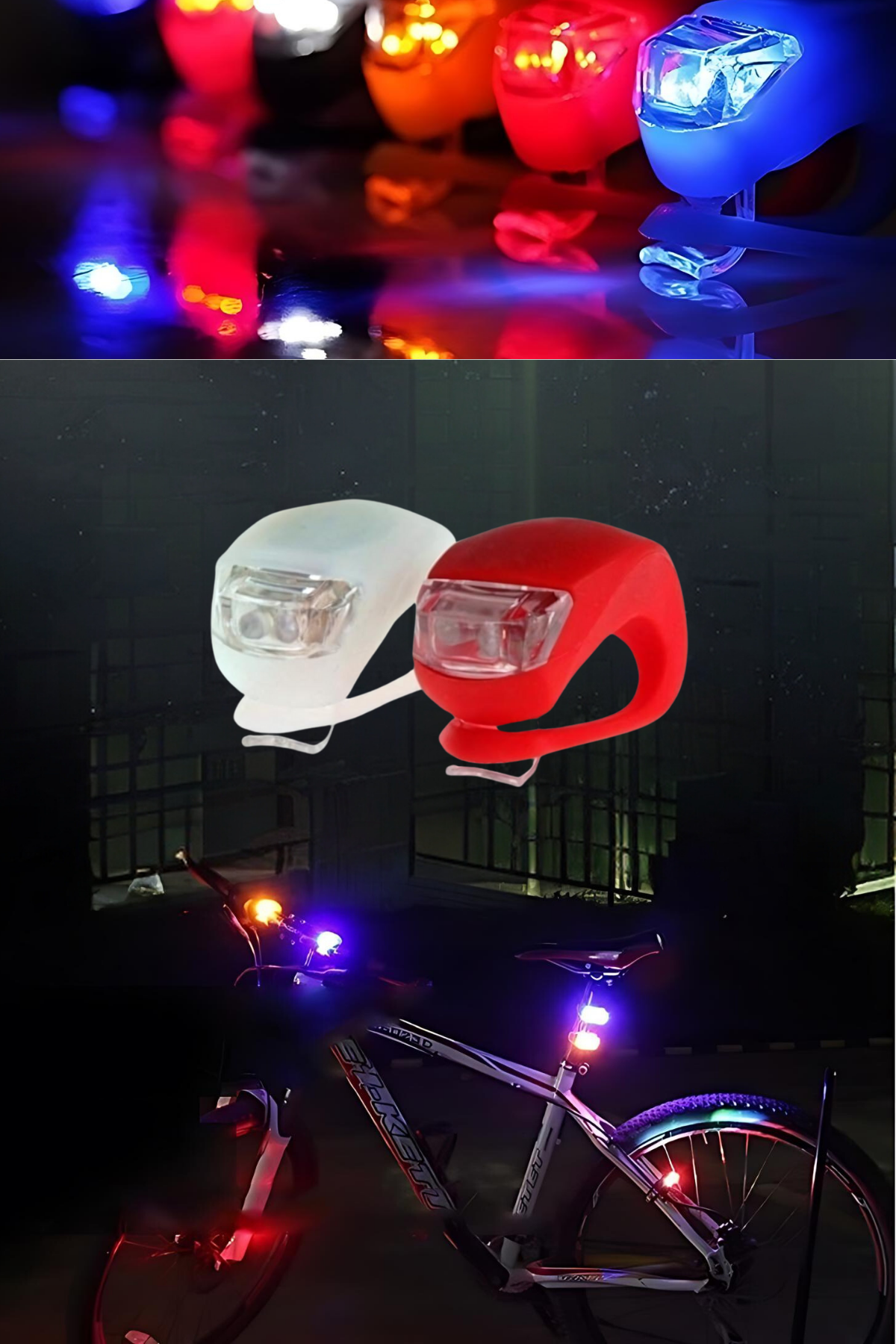 2 Adet Çok Yönlü 3 Modlu Pratik Motosiklet Scooter Bisiklet Işığı Led Işık Fener Seti
