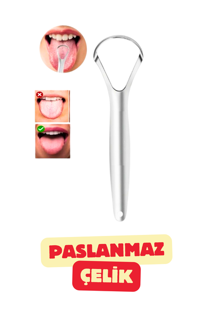 Paslanmaz Çelik Dil Temizleyici Ağız Bakım Dil Temizleme Aparatı